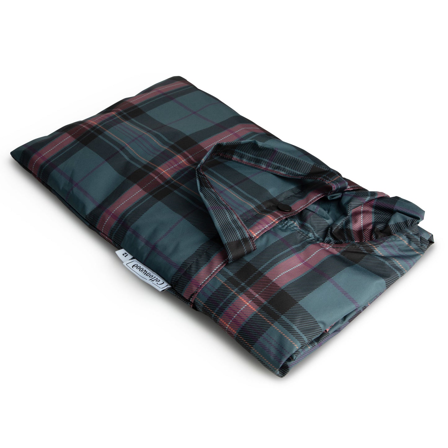 Teen girls plaid raincoat